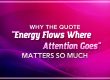 Energy Flows Where Attention Goes
