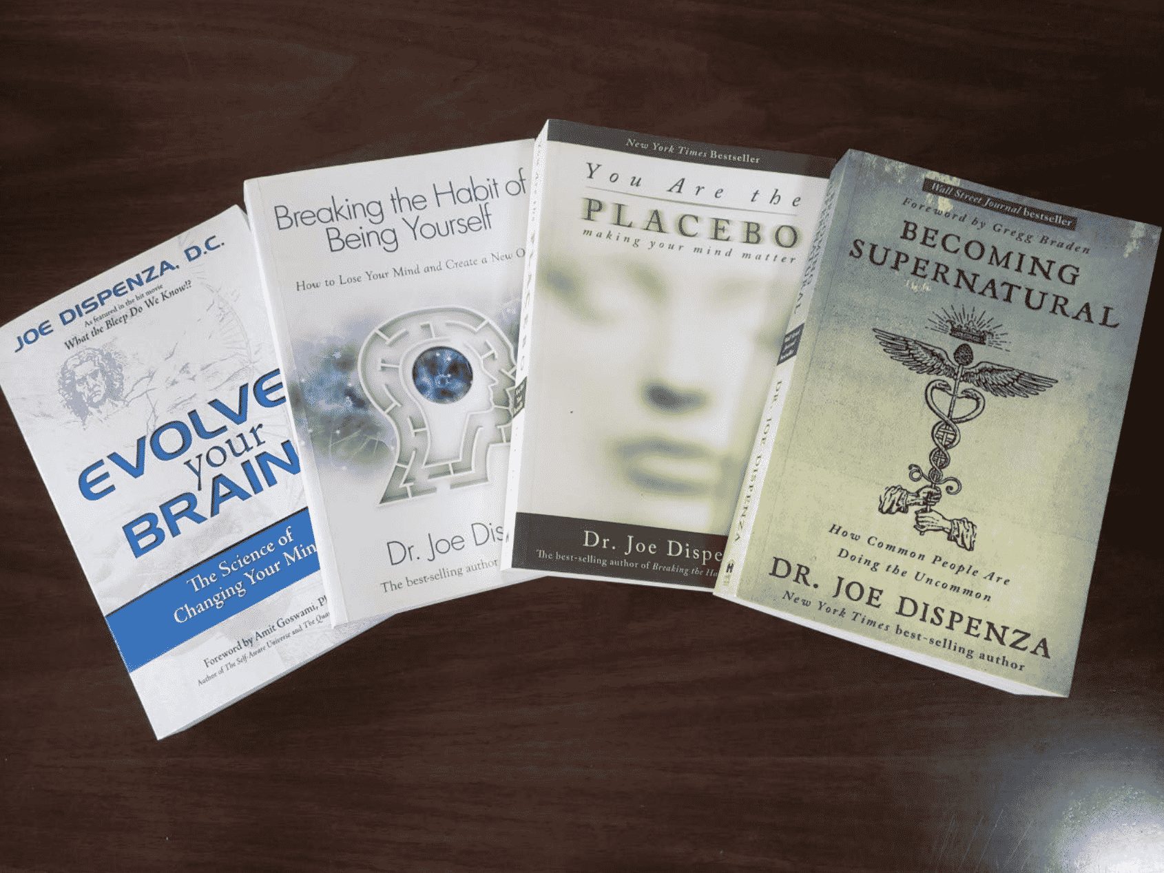 image of 4 of Dr. Joe Dispenza's books