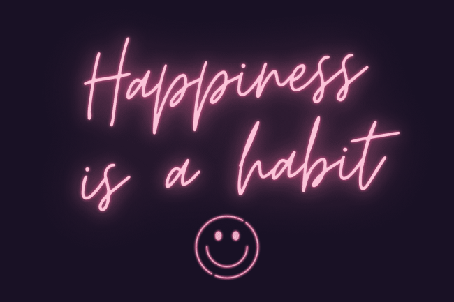 image of happiness as a habit