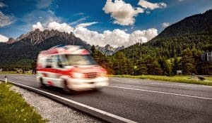 image of an ambulance as a sound cue or trigger